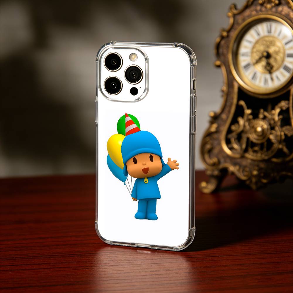 CUTE P-Pocoy-o Phone Case For iPhone 17 16 15 14 13 12 11 Mini Pro Max Plus Transparent Cover