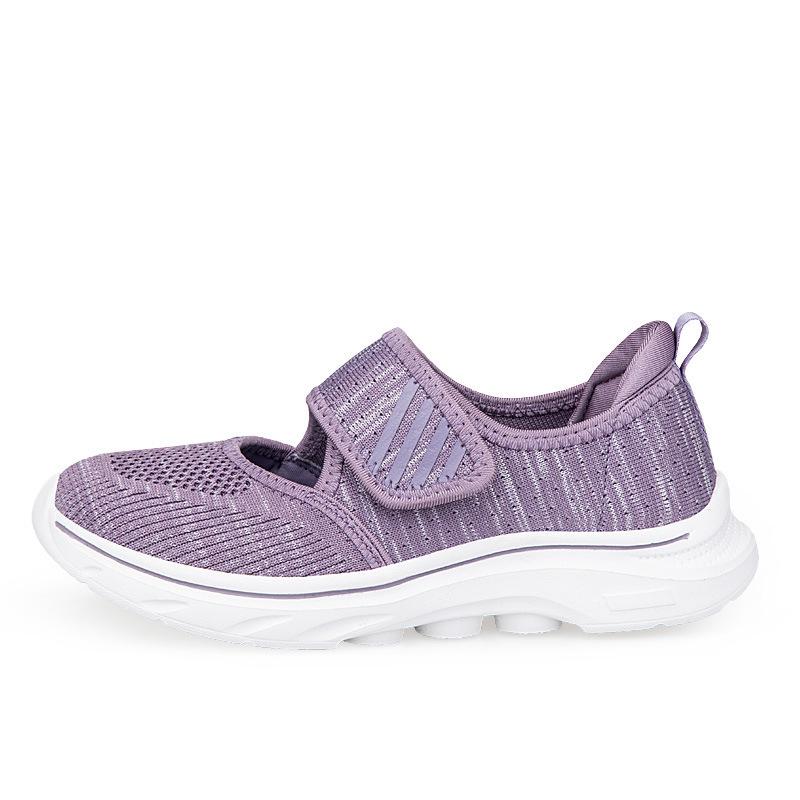 Autumn elderly shoes Velcro feet wide instep women's sports shoes middle-aged and elderly soft-soled breathable walking shoes large size