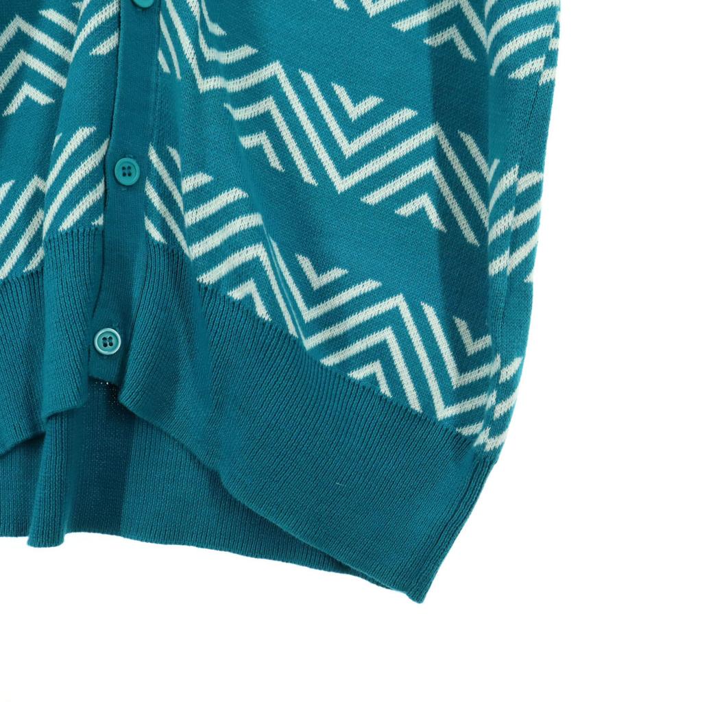 unused URBAN RESEARCH Jacquard Pattern Long sleeve V neck knit cardigan Men's Used