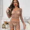 Hot Sexy Leopard Print Bodysuit Woman Sexy Lingerie Fishnet Bodystockings Erotic Dress Fancy Underwear Porn Cosplay Costume New