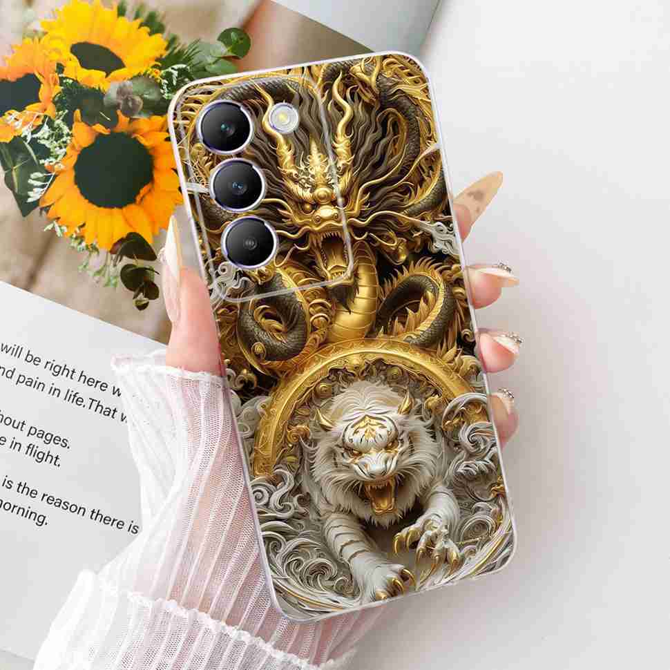 For Vivo Y100 IDN 5G Case New Fashion Painted Cover Silicone Soft TPU Fundas For Vivo Y200e Y 200E 100 Phone Case Coque