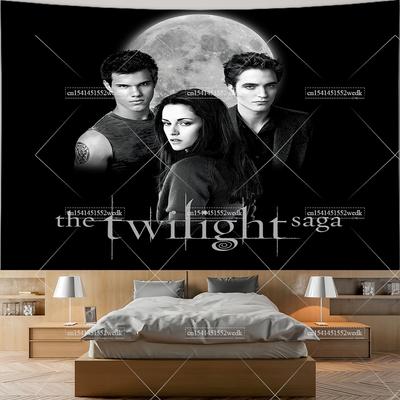 Twilight Tapestry Jacob Bella Edward Movie Posters Wall Hanging Tapestrys Living Room Decor Aesthetic College Dorm Wallpapers