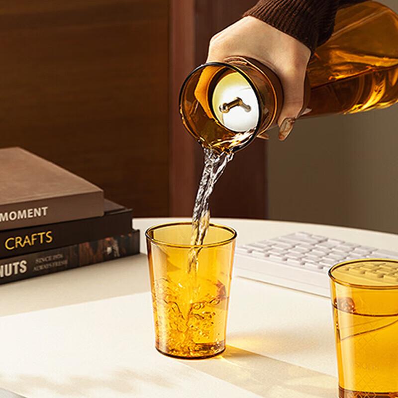 VISIONS Corning Gilded Heat-Resistant Glass Cold Water Pitcher Set