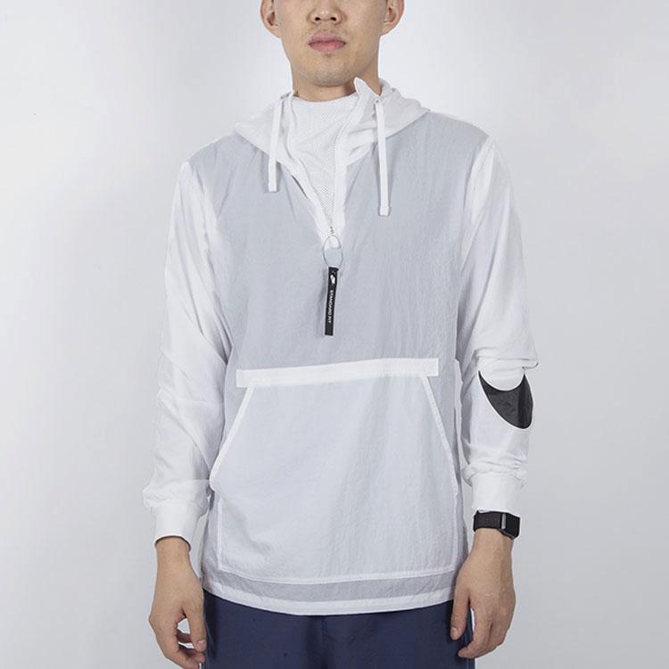 Nike Big Swoosh Half-Zip Hooded Jacket Spring Edition Men Top White CW6207-100