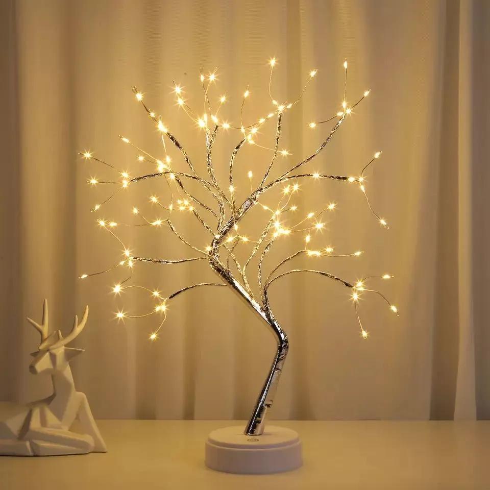 LED Powered Glowing Artificial Tree Light For Fall Thanksgiving Table Home Interior Decoration