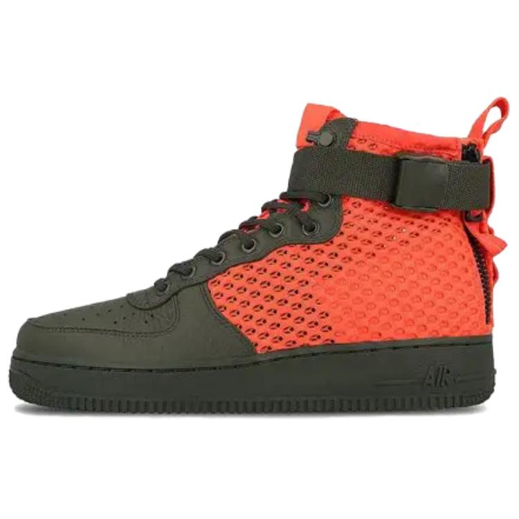 

Nike Sf Air Force 1 Mid Cargo Khaki Total Crimson AA7345-300 40.5