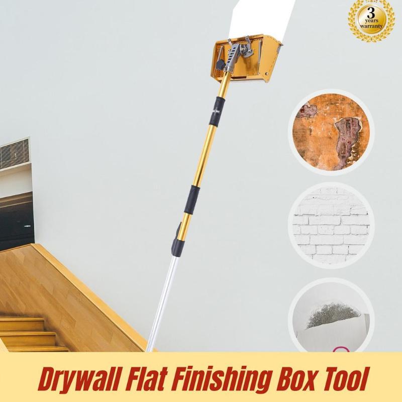 Manual Putty Powder Scraper Renovation Tool Extendable Drywall Special Tools Plastering Flat Finishing Plaster Box Tool