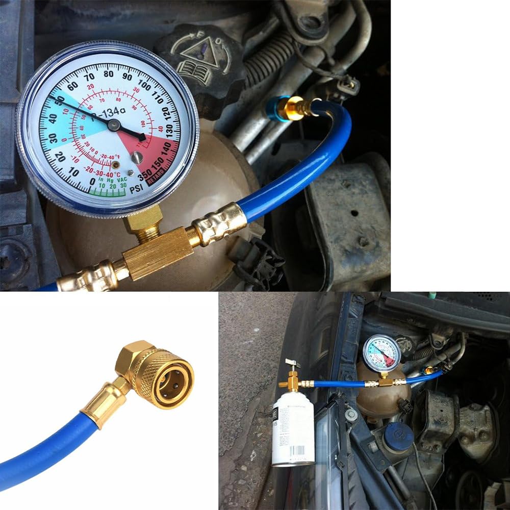 R134A Klimaanlagen-Gasfüllschlauch mit Manometer, Gasfüllung, Kompatibel mit Klimaanlagengas in Japan (Stil 1)