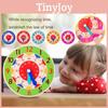 Wooden Clock For Kids Learn Time And Math With Colorful Model