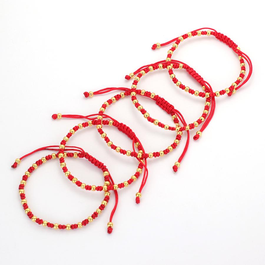 

Economical 5pcs/Pack Weaven String Bracelet Unisex Adjustable Red Black Lucky Chniese Knitted Braslet Team building Accessories