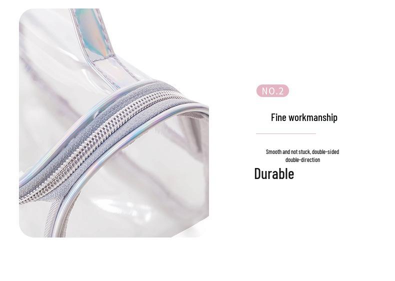 Trousse de toilette et de maquillage étanche en toile PVC grande capacité pour le voyage