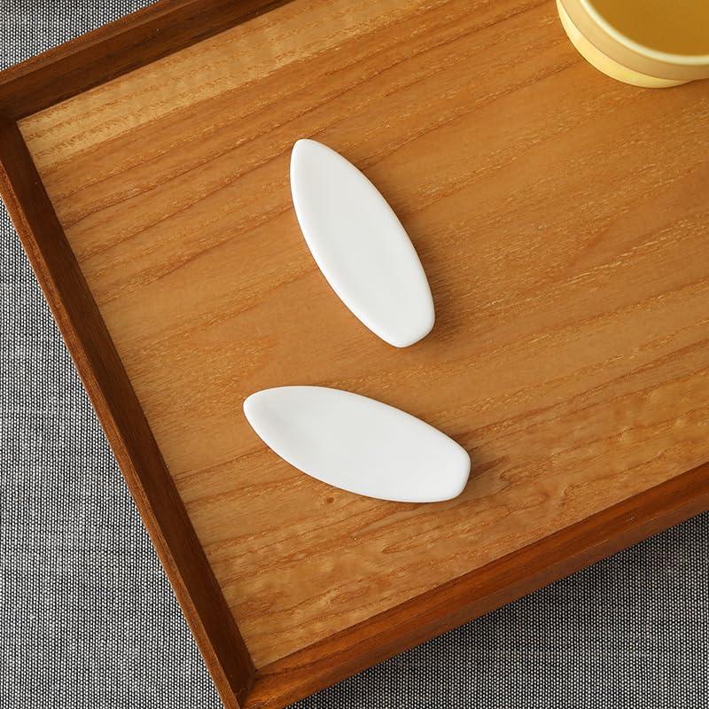 EAST Table Chopstick Rest, Surfboard Shape, 6.5cm, White, Made In Japan, Dishwasher Safe, Porcelain, Mino Ware