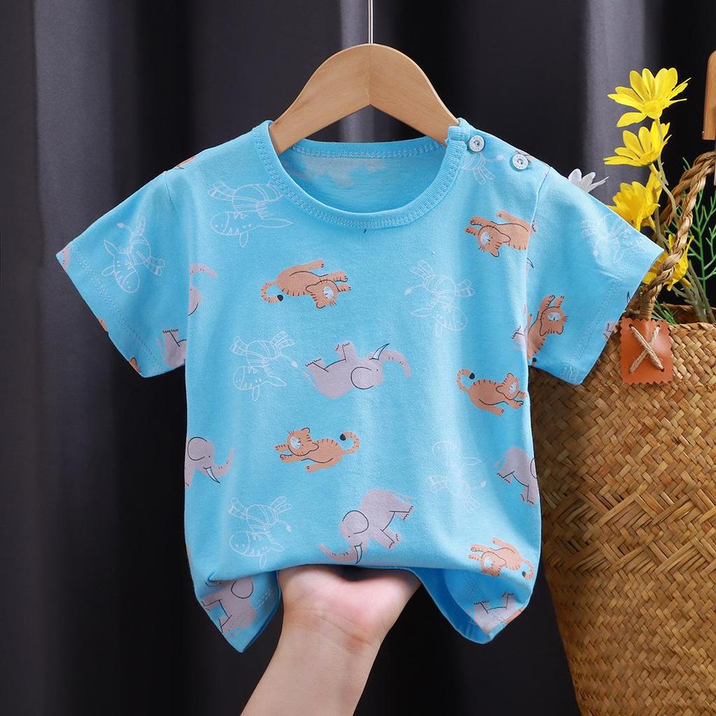 Children's Pure Cotton Short-Sleeved T-Shirt: Summer Style for Girls & Boys