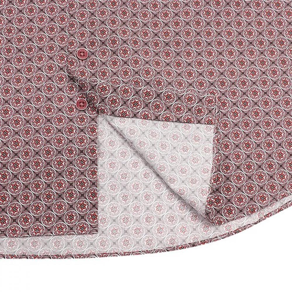 Renoma Oriental Print Classic Shirt Rnssg1040 Rd