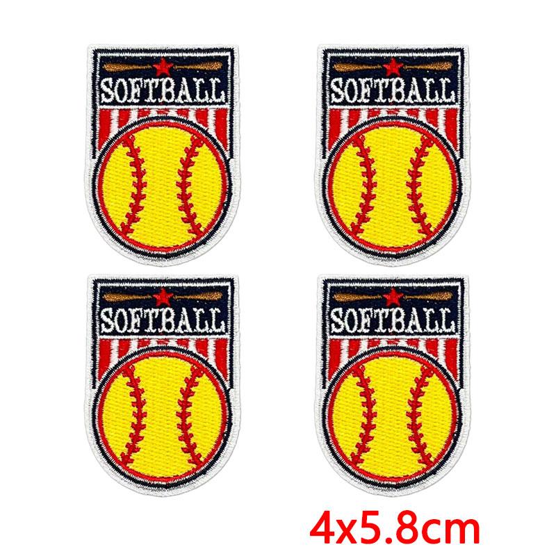 10PCS Softball Themed Iron On Patches, Softball Bow & Unicorn Embroidery Patches, Patches for Clothing DIY Decoration