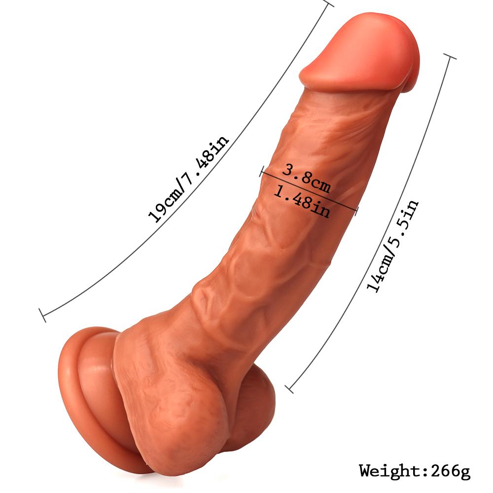 Realistické silikonové dildo Obrovské přísavné měkké dilda pro ženy Masturbátor Ženská vaginální masáž Anální kolík Sex Produkt 18+