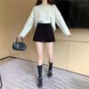 Petite Women's Autumn/Winter High Waist Corduroy Wide Leg Casual Shorts