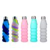 Silicone Foldable Water Bottle for Sports Reusable Leakproof Water Bottle with Carabiner Collapsible Water Bottle Dropshipping