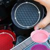 Universal Non-Slip Water Cup Pad Car Coaster Rhinestone Rhinestone Bling Decoration Anti-Skid Rubber Cup Bottle Mat Car Interior Accessories