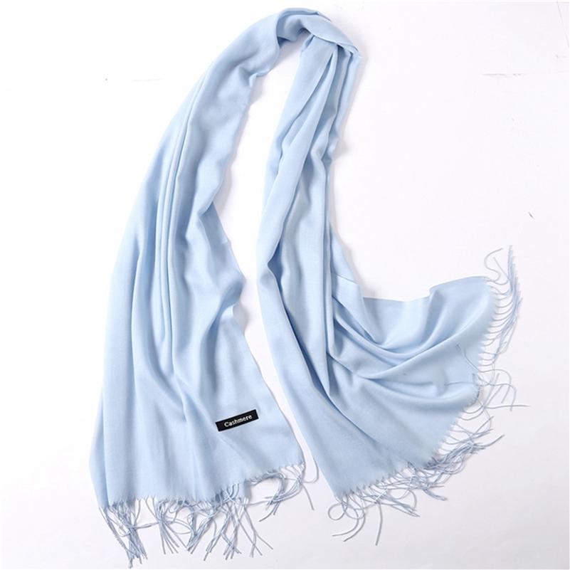 Elegant Headband Shawls Pure Color Scarf Wraps Skin-friendly Lady High Quality Accessories Solid Shawls Warm Headscarf