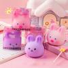 Cute Pink Pig Purple Rabbit Squishy Fidget Toys Animal Stress Balls Soft Decompression Sensory Squeeze Toy For Office Classroom