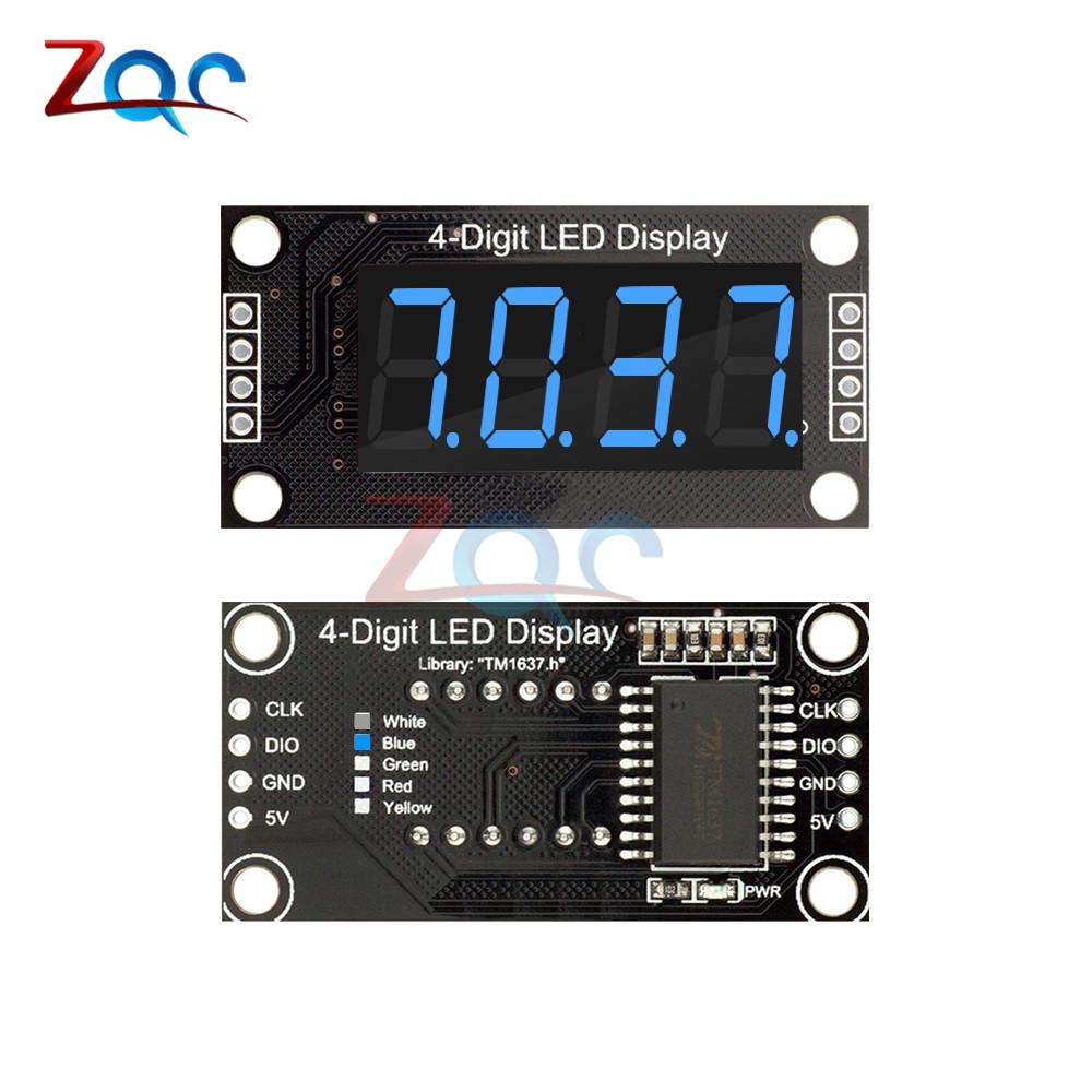 0.36 Inch TM1637 7 Segments 4-Digit LED Display Tube Module Board for Arduino 51/AVR/STM32 5 Color Available