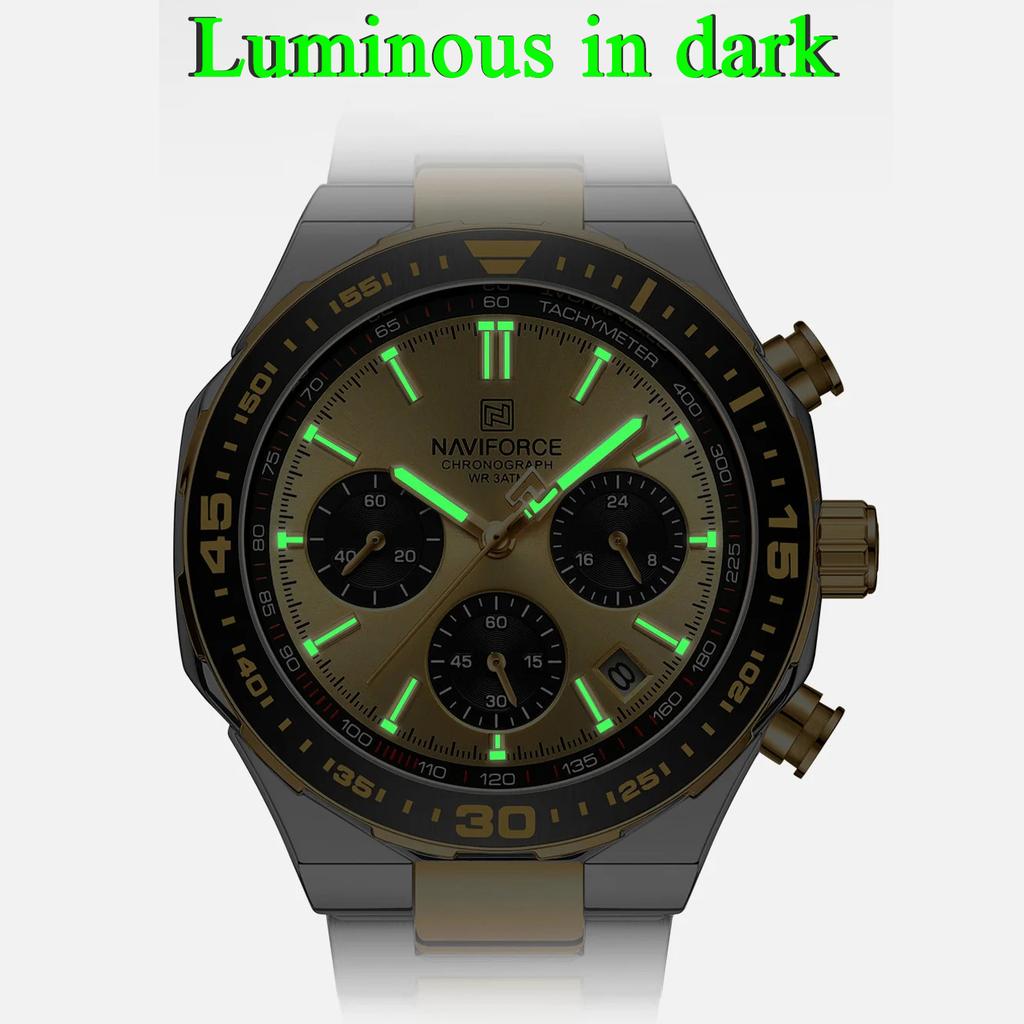 Luxury Analog Watches Steel Waterproof Classic Quartz Wristwatches Fashion Watch Men Chronograph Calendar Male Clock Gifts