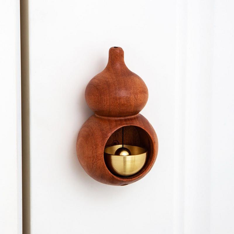 Wooden Magnetic Doorbell Shopkeepers Bell Gourd Shape With Crisp Sound Wooden Magnetic Doorbell Shopkeepers Bell Gourd Shape