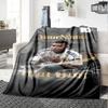 Mbappe Deinen Namen Personalisierbare Decke Überwurf Personalisierbare Decke Ultra-Weich Vielseitig für Sofa Meeresufer Büro Wohnzimmer Ideal für Alle Jahreszeiten