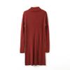 Women Sweater Dress 100% Wool MODERN NEW SAGA Turtleneck Knit Long Pullover Winter Jumpers Wool Long Dress Female