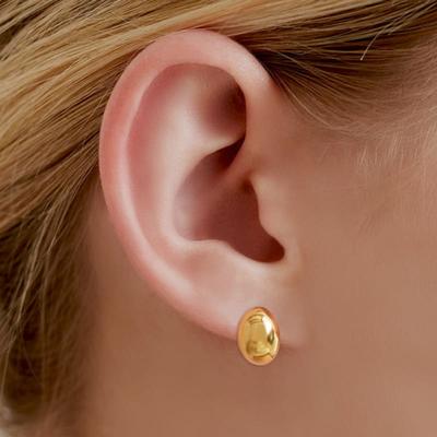 TOU [Argent925] NC003 Boucles d'oreilles Œuf Volumineux