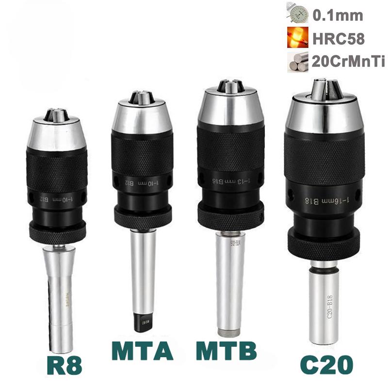 MT2 MT3 MT4 MT5 R8 C10 C12 C16 C20 B10 B12 B16 B18 B22 Morse Drill Chuck Lathe CNC Drill Machine Self-tightening Drill Chuck