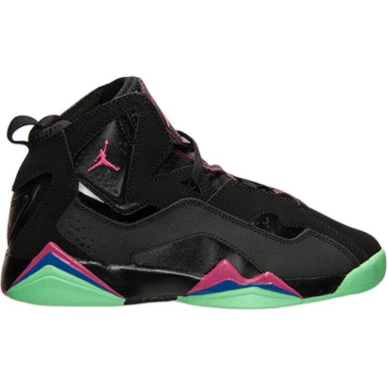 Zapatillas de baloncesto Air Jordan 7 TRUE FLIGHT GS de caña alta negras de moda versátiles unisex 342774-039