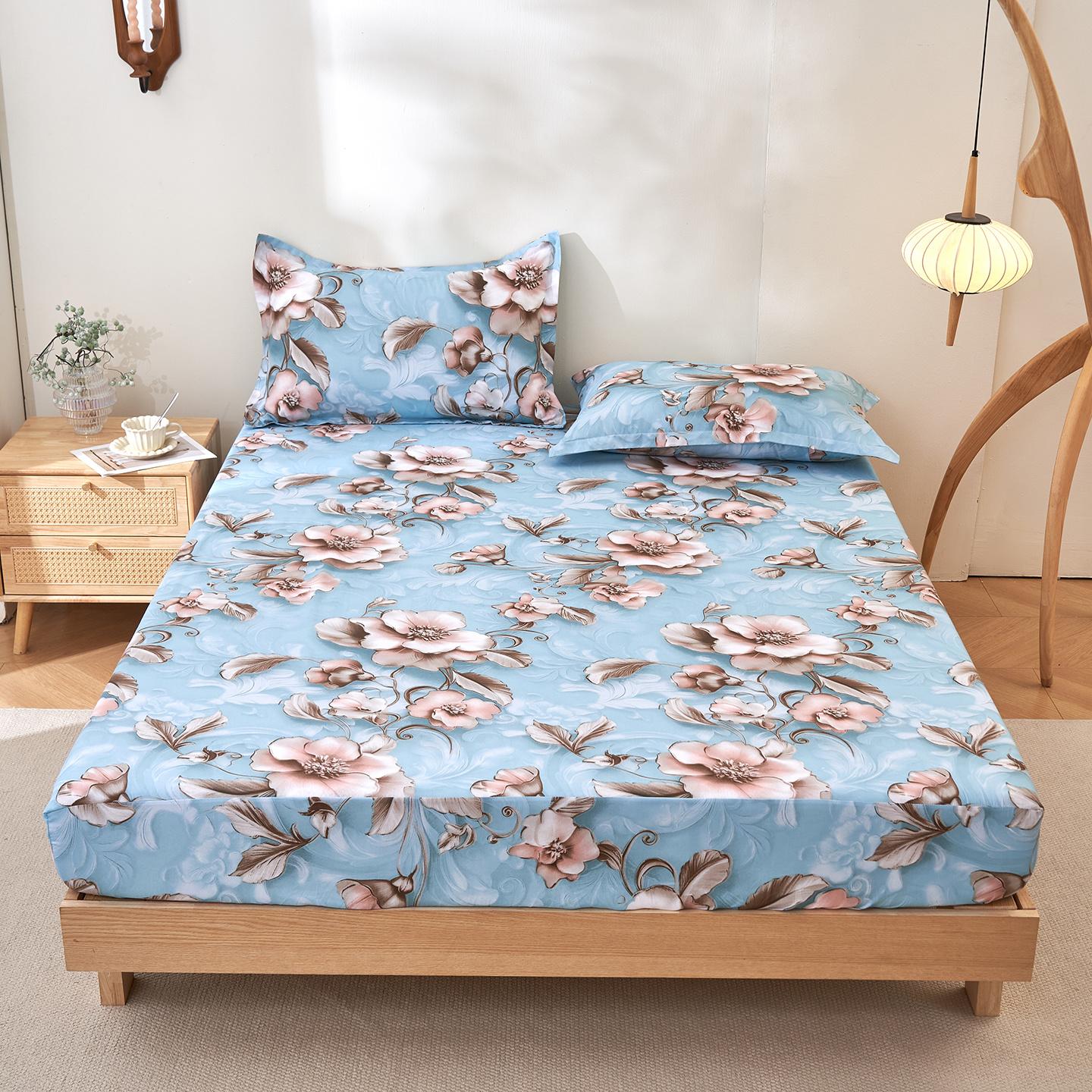 

(Fixed sheet, no pillowcase) Non-slip, high-quality spring and autumn mattress cover, full coverage, protective cover 90x200cm белый