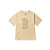 MLB Boston Red Sox T Shirts Unisex Khaki Crew Neck Moderate Straight Fit 3ATS02114-43BGS
