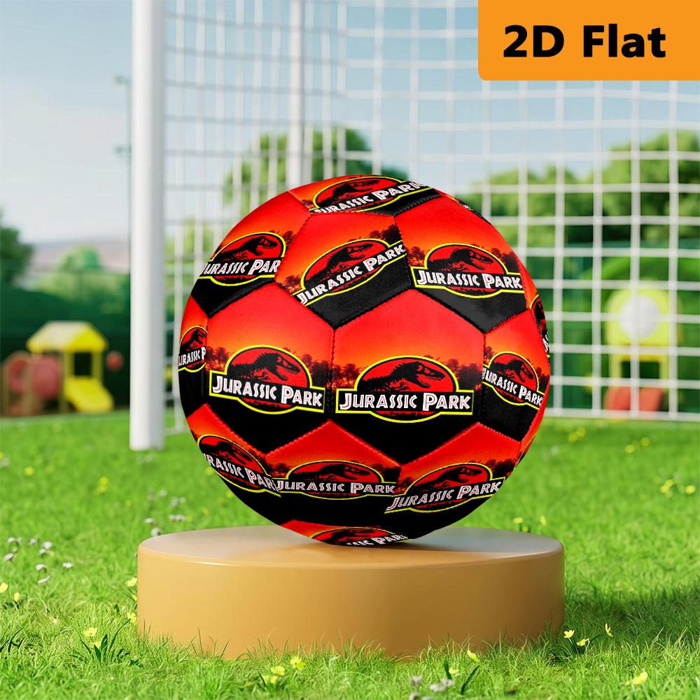 Classic Jurassic Park Movie Poster Soccer Ball Suitable For Both Training And Competition No 5 Football High Elasticity Very Elastic Training Football