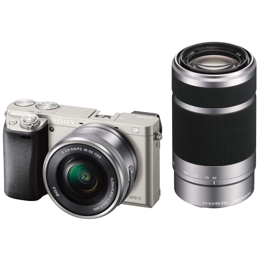 

SONY Mirrorless Camera Double Zoom Lens Kit E PZ OSS E OSS Silver S 6000 16-50mm F3.5-5.6 + 55-210mm F4.5-6.3 ILCE-6000Y