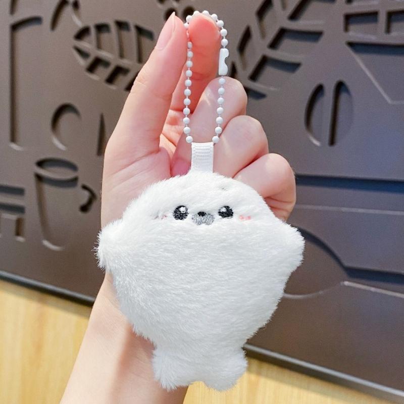 

Cute Soft Seal Plush Keychain Fun Ocean Animal Plushie Pendant Kawaii Fluffy Keyring Car Ornaments Backpack Decor Christmas Gift