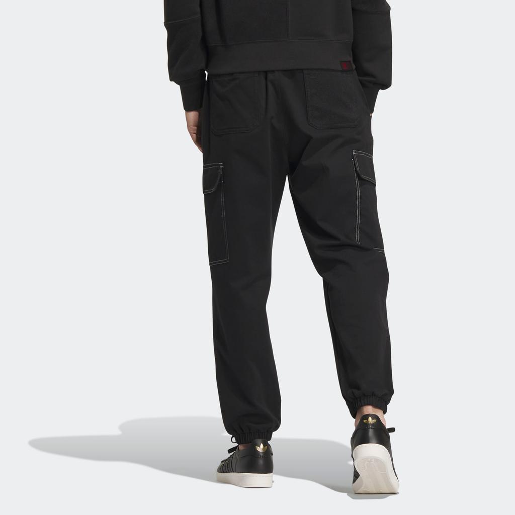 Adidas Originals Trefoil Solid Color Logo Embroidered Joggers Men Bottoms Black HY7269