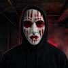 Scary Halloween Mask Full Face Mask, Dripping Blood Ghost Cosplay Adjustable Horror Prop for Party, Skull with Strap Adult Costume