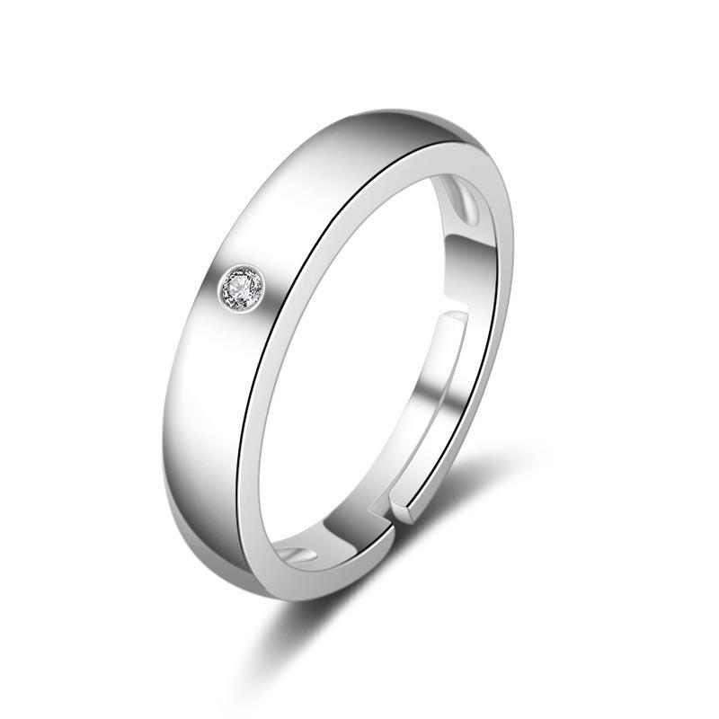 Adjustable Zircon Diamond Couple Rings for Men & Women – Perfect for Weddings, Valentine's Day & Gifts