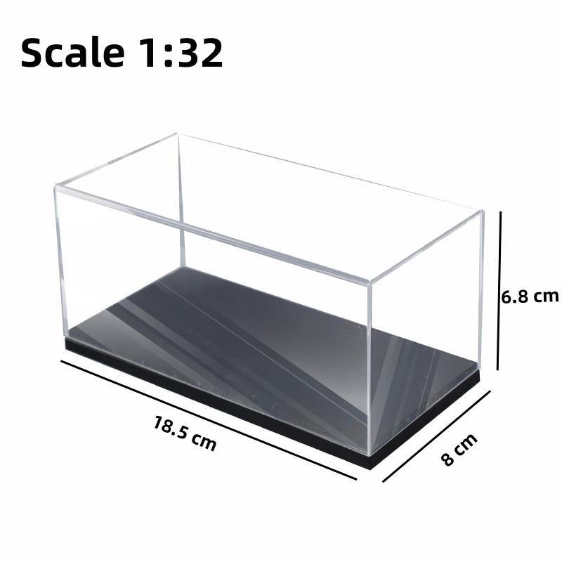 Scale 1/64 1/43 1/32 1/24 1/18 Clear Acrylic Display Box Case for Car Model Dust Cover Pre Made Box Diecast Professional Storage