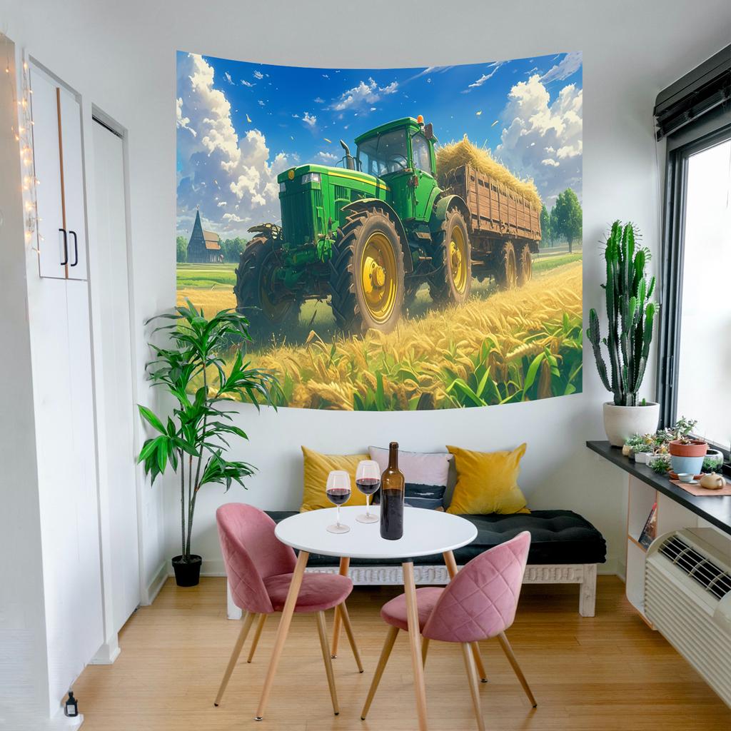 Support Farmer Tapestry Banner Rural Wall Hanging Wall Art Decoration Bedroom Farmland wall tapestry