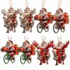 Unique Wooden Hanging Pendants Cute Christmas Decorations Set  Office Decorations