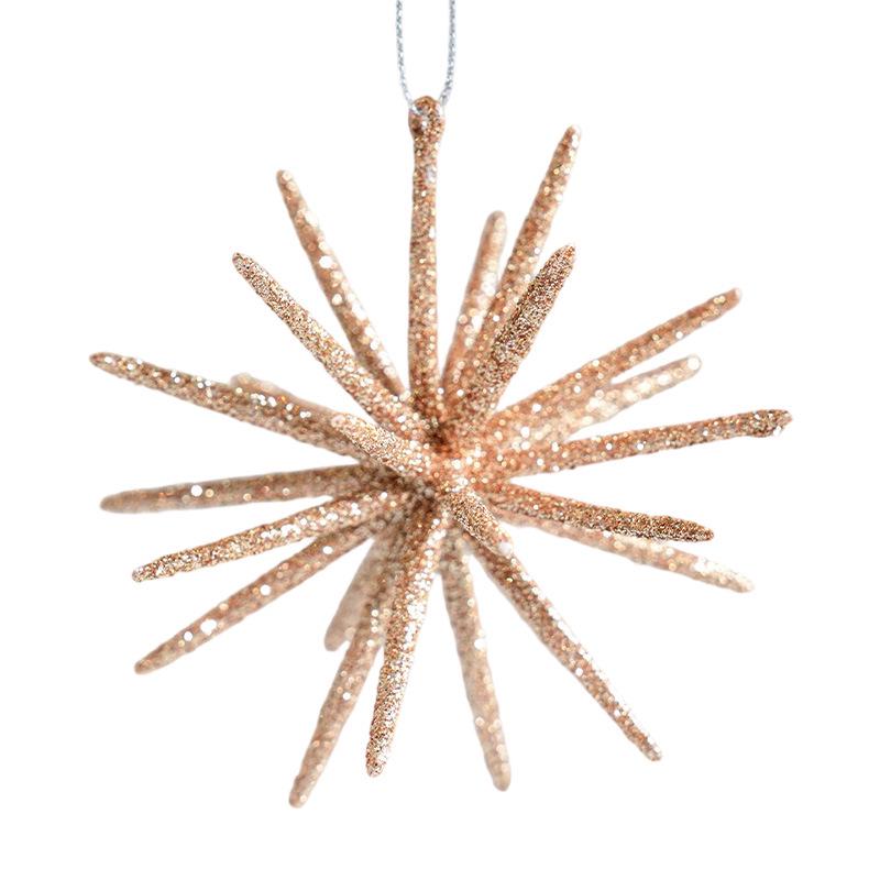 3D Glitter Explosion Star Acrylic Christmas Tree Ornament