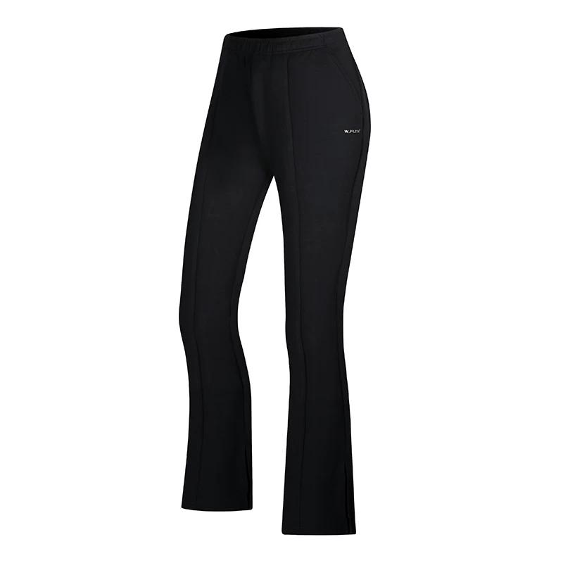 361 Women's Genuine Flared Split Hem Knit Sports Pants for Spring and Autumn, Fashionable Loose Bell-Bottom Pants 4740