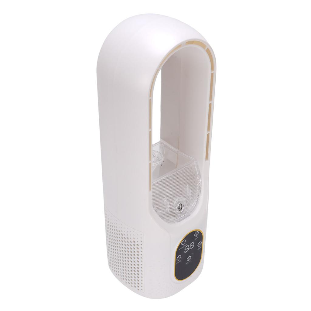 Desk Misting Bladeless Fan 6 Speeds Quiet Table Bladeless Cooling Fan with 5 Color LED Light Timer