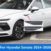 Front Door Side Body Fender Cover Trim For Hyundai Sonata 2024 2025 2026 Carbon Fiber Decoration Sticker Exterior Accessories