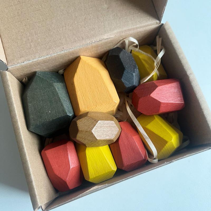 Montessori Stone Stacking Educational Puzzle Blocks for Girls – Early Learning Gift