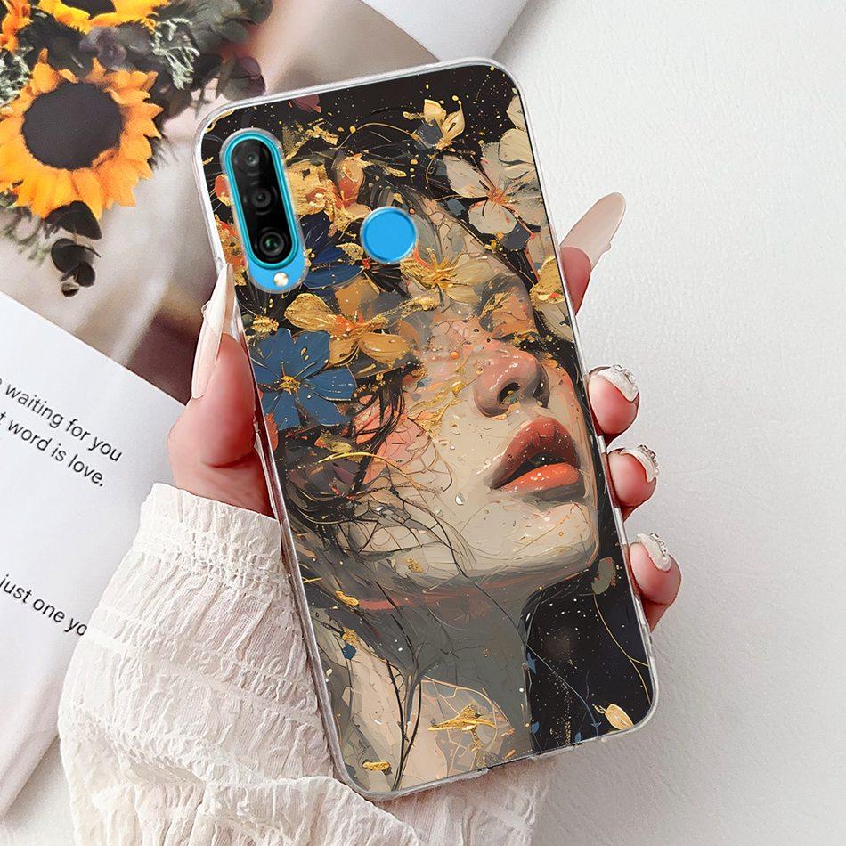 For Huawei P30 Lite P 30 P30 Pro Cool Dragon Tiger Painting Phone Case For Huawei P30 P30Pro P30lite Soft Silicone TPU Cases